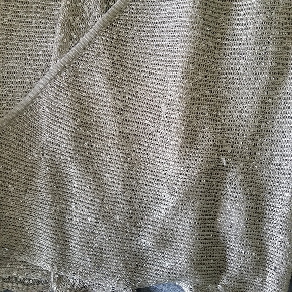 🛍 BELLDINI Silver Sparkly Drape Cardigan - Picture 6 of 8